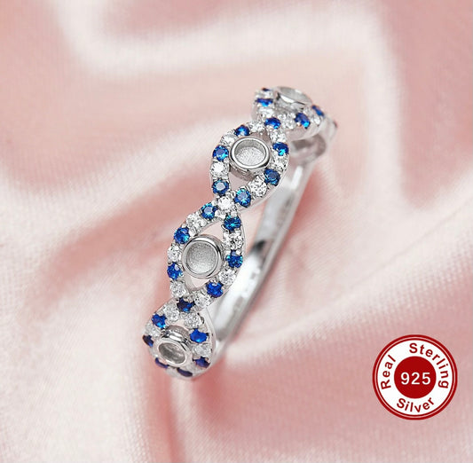 Twist Round Birthstone Ring