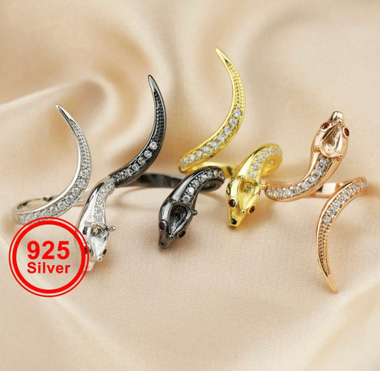 4x6mm Pear Snake Ring