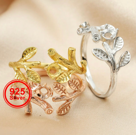 4mm Round “LEAFBRANCH” Ring