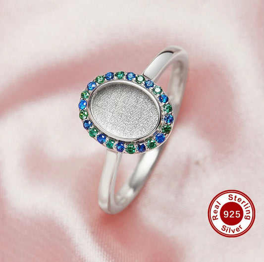 Simple Oval Birthstone Ring