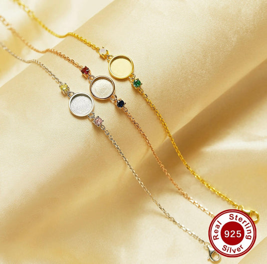 Round Birthstone Bracelet